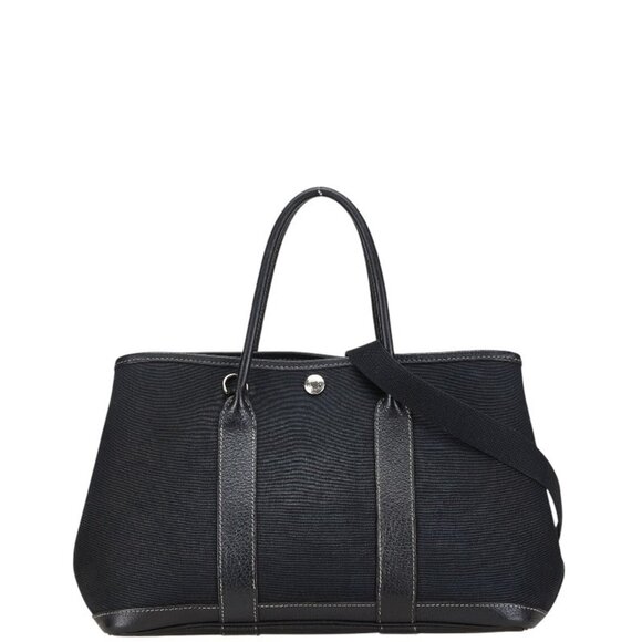 HERMES Black Leather Shoulder Bag - Picture 1 of 7